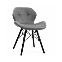 Стілець Стар В м'який екошкіра сіра
