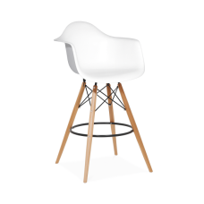 Стілець Тауер Вуд Eames барний високий білий