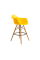 Стілець Тауер Вуд Eames барний високий жовтий