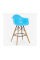 Стілець Тауер Вуд Eames барний високий блакитний