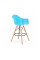 Стілець Тауер Вуд Eames барний високий блакитний