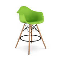 Стілець Тауер Вуд Eames барний високий зелений