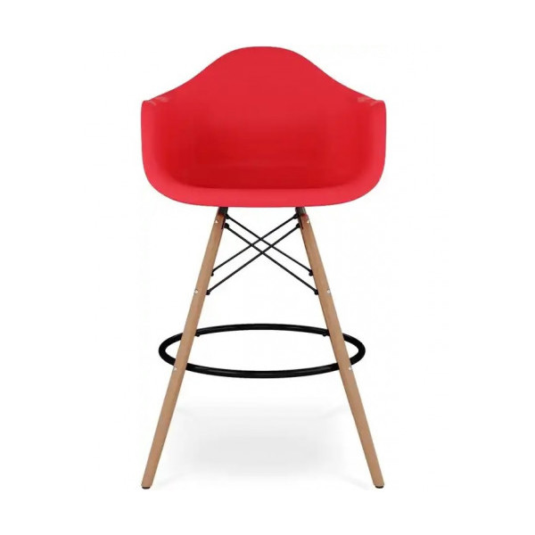 Стілець Тауер Вуд Eames барний високий червоний