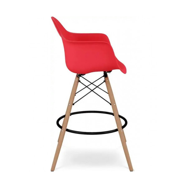 Стілець Тауер Вуд Eames барний високий червоний