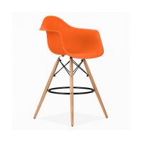Стілець Тауер Вуд Eames барний високий помаранчевий