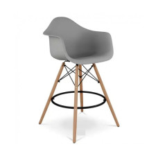 Стілець Тауер Вуд Eames барний високий сірий