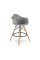 Стілець Тауер Вуд Eames барний високий сірий