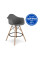 Стілець Тауер Вуд Eames барний високий темно-сірий