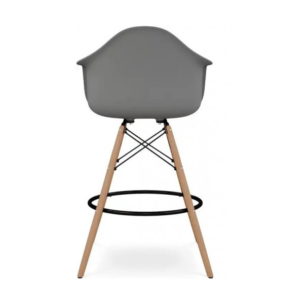 Стілець Тауер Вуд Eames барний високий темно-сірий