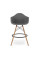 Стілець Тауер Вуд Eames барний високий темно-сірий