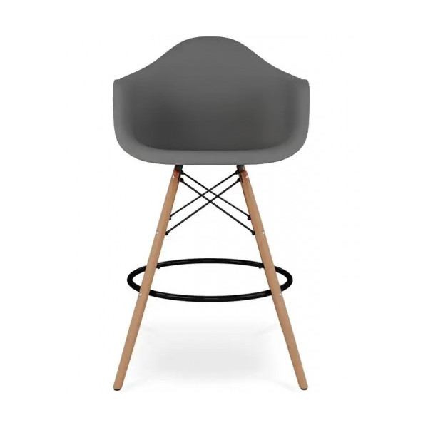 Стілець Тауер Вуд Eames барний високий темно-сірий