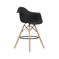 Стілець Тауер Вуд Eames барний високий чорний