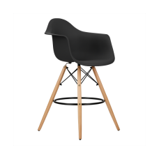 Стілець Тауер Вуд Eames барний високий чорний