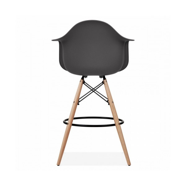 Стілець Тауер Вуд Eames барний високий чорний