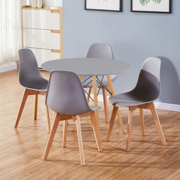 Стіл обідній ЕТНА MDF (D=80cm), сірий