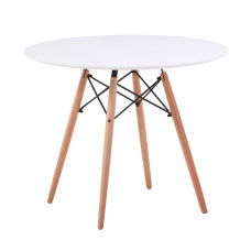 Стіл обідній ЕТНА MDF (D=100cm), білий