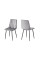 Стілець Меморі, чорний/ велюр сірий
